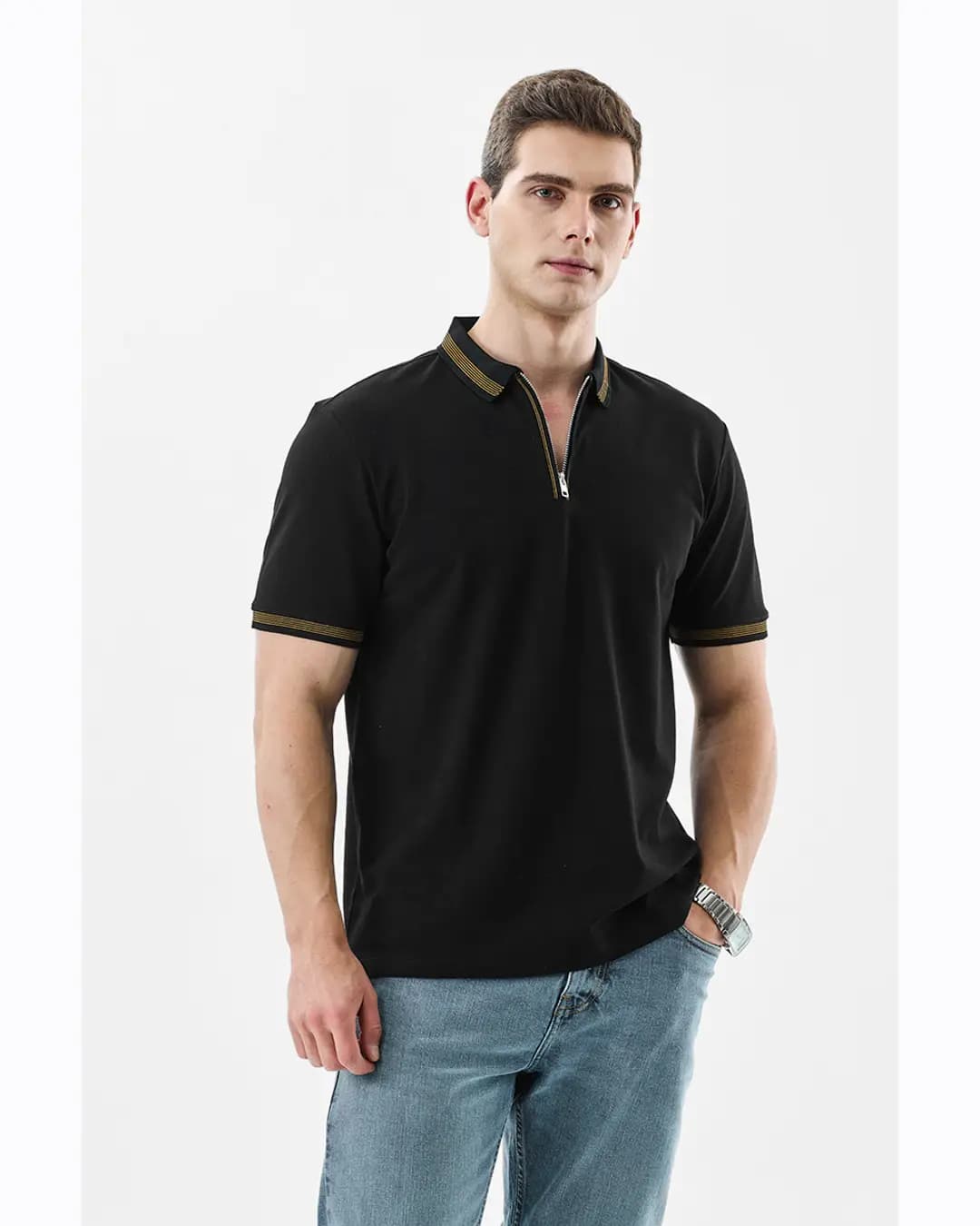 Snitch Zipper Polo